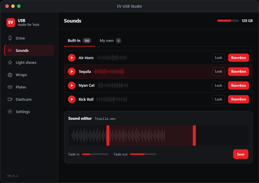 How to set a custom lock sound on Tesla — step by step